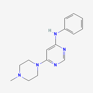 molecular formula C15H19N5 B7679956 6-(4-methylpiperazin-1-yl)-N-phenylpyrimidin-4-amine 