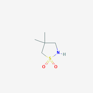 molecular formula C5H11NO2S B7680004 4,4-Dimethylisothiazolidine 1,1-dioxide 