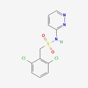 molecular formula C11H9Cl2N3O2S B7680037 1-(2,6-dichlorophenyl)-N-pyridazin-3-ylmethanesulfonamide 
