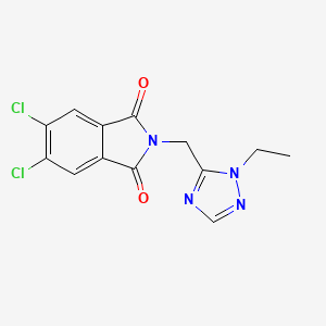 molecular formula C13H10Cl2N4O2 B7680049 5,6-Dichloro-2-[(2-ethyl-1,2,4-triazol-3-yl)methyl]isoindole-1,3-dione 