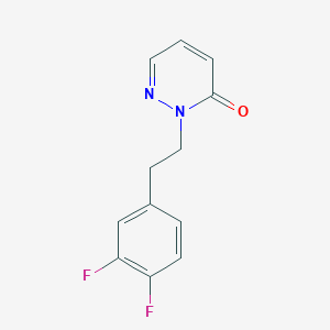 molecular formula C12H10F2N2O B7680058 2-[2-(3,4-Difluorophenyl)ethyl]pyridazin-3-one 