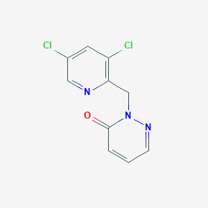 molecular formula C10H7Cl2N3O B7680065 2-[(3,5-Dichloropyridin-2-yl)methyl]pyridazin-3-one 