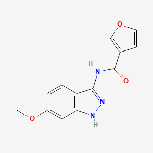molecular formula C13H11N3O3 B7680072 N-(6-methoxy-1H-indazol-3-yl)furan-3-carboxamide 