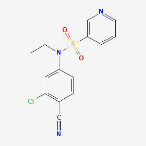 molecular formula C14H12ClN3O2S B7680077 N-(3-chloro-4-cyanophenyl)-N-ethylpyridine-3-sulfonamide 
