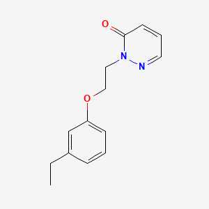 molecular formula C14H16N2O2 B7680085 2-[2-(3-Ethylphenoxy)ethyl]pyridazin-3-one 