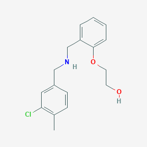 molecular formula C17H20ClNO2 B7680098 2-[2-[[(3-Chloro-4-methylphenyl)methylamino]methyl]phenoxy]ethanol 