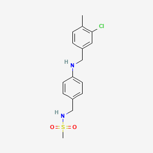 molecular formula C16H19ClN2O2S B7680133 N-[[4-[(3-chloro-4-methylphenyl)methylamino]phenyl]methyl]methanesulfonamide 