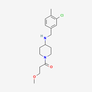 molecular formula C17H25ClN2O2 B7680135 1-[4-[(3-Chloro-4-methylphenyl)methylamino]piperidin-1-yl]-3-methoxypropan-1-one 