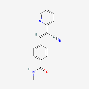 molecular formula C16H13N3O B7680153 4-[(Z)-2-cyano-2-pyridin-2-ylethenyl]-N-methylbenzamide 
