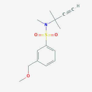 molecular formula C14H19NO3S B7680192 3-(methoxymethyl)-N-methyl-N-(2-methylbut-3-yn-2-yl)benzenesulfonamide 