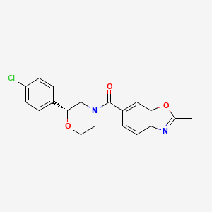 molecular formula C19H17ClN2O3 B7680199 [(2R)-2-(4-chlorophenyl)morpholin-4-yl]-(2-methyl-1,3-benzoxazol-6-yl)methanone 