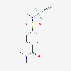 molecular formula C15H20N2O3S B7680207 N,N-dimethyl-4-[methyl(2-methylbut-3-yn-2-yl)sulfamoyl]benzamide 