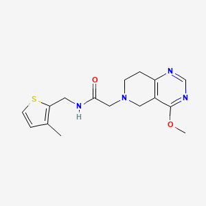 molecular formula C16H20N4O2S B7680216 2-(4-methoxy-7,8-dihydro-5H-pyrido[4,3-d]pyrimidin-6-yl)-N-[(3-methylthiophen-2-yl)methyl]acetamide 