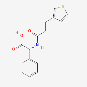 molecular formula C15H15NO3S B7680245 (2R)-2-phenyl-2-(3-thiophen-3-ylpropanoylamino)acetic acid 