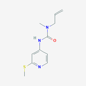 molecular formula C11H15N3OS B7680258 1-Methyl-3-(2-methylsulfanylpyridin-4-yl)-1-prop-2-enylurea 