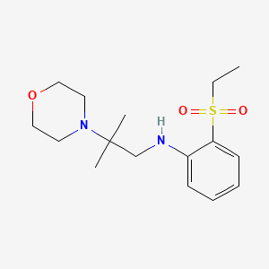 molecular formula C16H26N2O3S B7680268 2-ethylsulfonyl-N-(2-methyl-2-morpholin-4-ylpropyl)aniline 