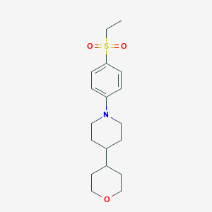 molecular formula C18H27NO3S B7680287 1-(4-Ethylsulfonylphenyl)-4-(oxan-4-yl)piperidine 