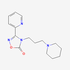 molecular formula C15H20N4O2 B7680298 4-(3-Piperidin-1-ylpropyl)-3-pyridin-2-yl-1,2,4-oxadiazol-5-one 