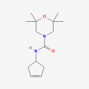 molecular formula C14H24N2O2 B7680306 N-cyclopent-3-en-1-yl-2,2,6,6-tetramethylmorpholine-4-carboxamide 