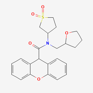 molecular formula C23H25NO5S B7680332 N-(1,1-dioxothiolan-3-yl)-N-(oxolan-2-ylmethyl)-9H-xanthene-9-carboxamide 