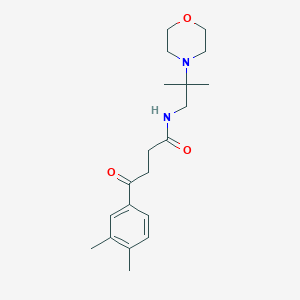 molecular formula C20H30N2O3 B7680361 4-(3,4-dimethylphenyl)-N-(2-methyl-2-morpholin-4-ylpropyl)-4-oxobutanamide 
