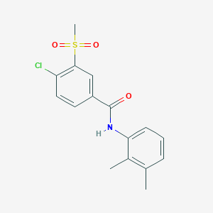 molecular formula C16H16ClNO3S B7680377 4-chloro-N-(2,3-dimethylphenyl)-3-methylsulfonylbenzamide 