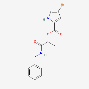 molecular formula C15H15BrN2O3 B7680460 [1-(benzylamino)-1-oxopropan-2-yl] 4-bromo-1H-pyrrole-2-carboxylate 