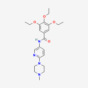 molecular formula C23H32N4O4 B7680497 3,4,5-triethoxy-N-[6-(4-methylpiperazin-1-yl)pyridin-3-yl]benzamide 