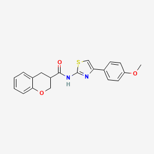 molecular formula C20H18N2O3S B7680531 N-[4-(4-methoxyphenyl)-1,3-thiazol-2-yl]-3,4-dihydro-2H-chromene-3-carboxamide 