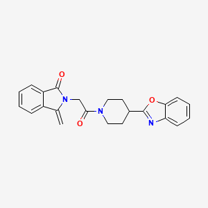 molecular formula C23H21N3O3 B7680539 2-[2-[4-(1,3-Benzoxazol-2-yl)piperidin-1-yl]-2-oxoethyl]-3-methylideneisoindol-1-one 