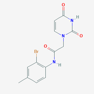 molecular formula C13H12BrN3O3 B7680590 N-(2-bromo-4-methylphenyl)-2-(2,4-dioxopyrimidin-1-yl)acetamide 