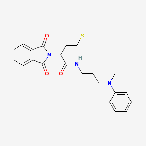 molecular formula C23H27N3O3S B7680600 2-(1,3-dioxoisoindol-2-yl)-N-[3-(N-methylanilino)propyl]-4-methylsulfanylbutanamide 