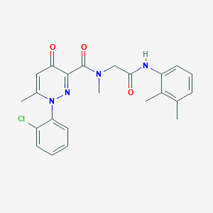 molecular formula C23H23ClN4O3 B7680607 1-(2-chlorophenyl)-N-[2-(2,3-dimethylanilino)-2-oxoethyl]-N,6-dimethyl-4-oxopyridazine-3-carboxamide 
