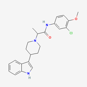 molecular formula C23H26ClN3O2 B7680609 N-(3-chloro-4-methoxyphenyl)-2-[4-(1H-indol-3-yl)piperidin-1-yl]propanamide 