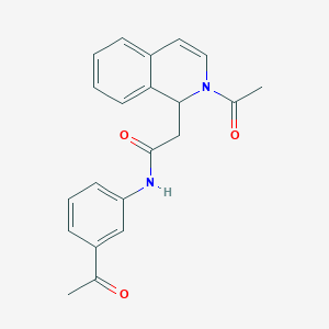 molecular formula C21H20N2O3 B7680614 2-(2-acetyl-1H-isoquinolin-1-yl)-N-(3-acetylphenyl)acetamide 