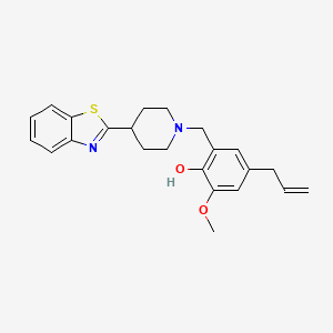 molecular formula C23H26N2O2S B7680648 2-[[4-(1,3-Benzothiazol-2-yl)piperidin-1-yl]methyl]-6-methoxy-4-prop-2-enylphenol 