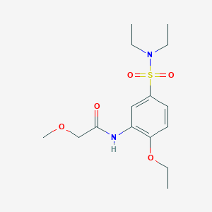 molecular formula C15H24N2O5S B7680661 N-[5-(diethylsulfamoyl)-2-ethoxyphenyl]-2-methoxyacetamide 
