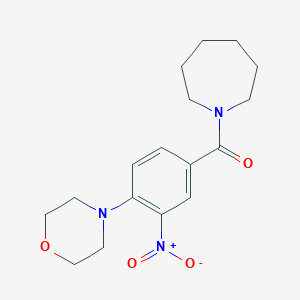 molecular formula C17H23N3O4 B7680773 Azepan-1-yl-(4-morpholin-4-yl-3-nitrophenyl)methanone 