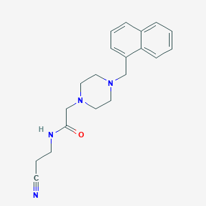 molecular formula C20H24N4O B7680783 N-(2-cyanoethyl)-2-[4-(naphthalen-1-ylmethyl)piperazin-1-yl]acetamide 