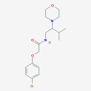 molecular formula C17H25BrN2O3 B7680810 2-(4-bromophenoxy)-N-(3-methyl-2-morpholin-4-ylbutyl)acetamide 