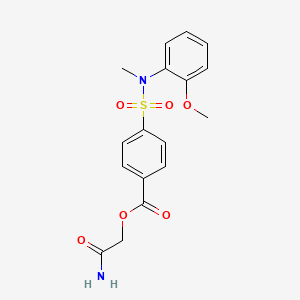 molecular formula C17H18N2O6S B7680838 (2-Amino-2-oxoethyl) 4-[(2-methoxyphenyl)-methylsulfamoyl]benzoate 