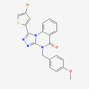 molecular formula C21H15BrN4O2S B7680857 1-(4-bromothien-2-yl)-4-(4-methoxybenzyl)[1,2,4]triazolo[4,3-a]quinazolin-5(4H)-one 