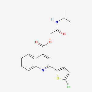 molecular formula C19H17ClN2O3S B7680896 [2-Oxo-2-(propan-2-ylamino)ethyl] 2-(5-chlorothiophen-2-yl)quinoline-4-carboxylate 