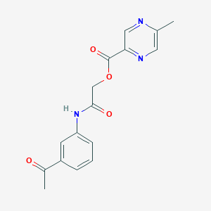 molecular formula C16H15N3O4 B7680932 [2-(3-Acetylanilino)-2-oxoethyl] 5-methylpyrazine-2-carboxylate 