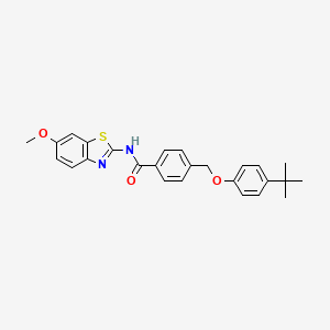 4-[(4-tert-butylphenoxy)methyl]-N-(6-methoxy-1,3-benzothiazol-2-yl)benzamide