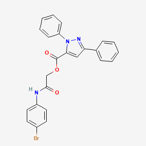 molecular formula C24H18BrN3O3 B7680969 [2-(4-Bromoanilino)-2-oxoethyl] 2,5-diphenylpyrazole-3-carboxylate 