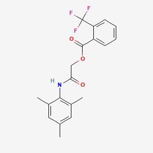 molecular formula C19H18F3NO3 B7681006 [2-Oxo-2-(2,4,6-trimethylanilino)ethyl] 2-(trifluoromethyl)benzoate 