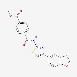 molecular formula C20H16N2O4S B7681028 Methyl 4-[[4-(2,3-dihydro-1-benzofuran-5-yl)-1,3-thiazol-2-yl]carbamoyl]benzoate 