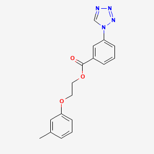 molecular formula C17H16N4O3 B7681082 2-(3-Methylphenoxy)ethyl 3-(tetrazol-1-yl)benzoate 