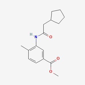 molecular formula C16H21NO3 B7681147 Methyl 3-[(2-cyclopentylacetyl)amino]-4-methylbenzoate 